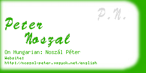 peter noszal business card